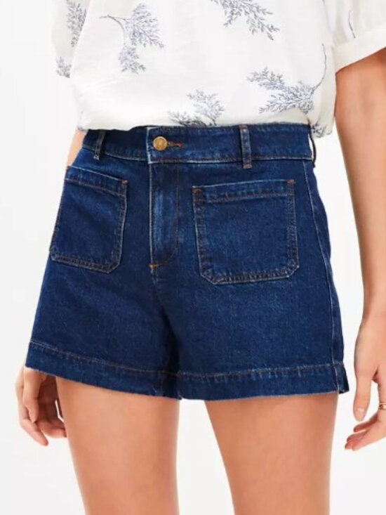 LOFT Pants - LOFT Palmer Shorts in Medium Stone Wash Denim, Size 31/12 **NWOT